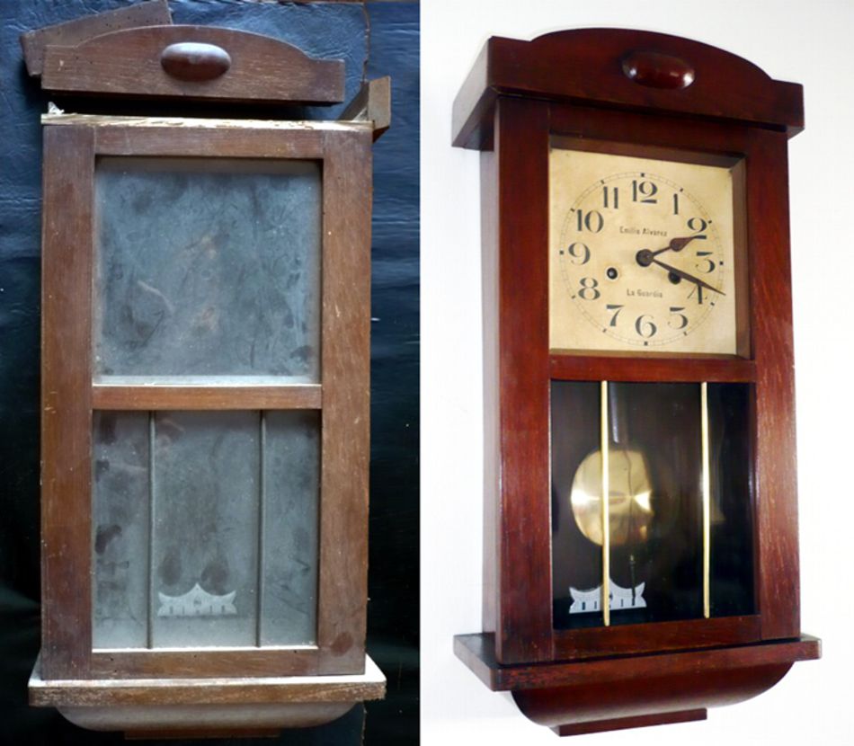 Hamburg-Americanische Uhrenfabrik (H.A.U.), Circa 1900. Reloj de pndulo. Schramberg. Coleccin privada.